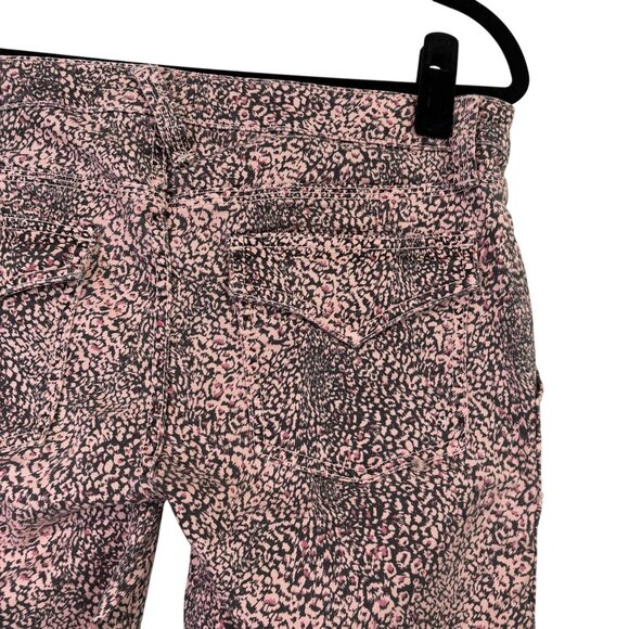 Joie Women's Moto Cargo Skinny Animal Print Blush Pink Pants Size 30 - Picture 9 of 12